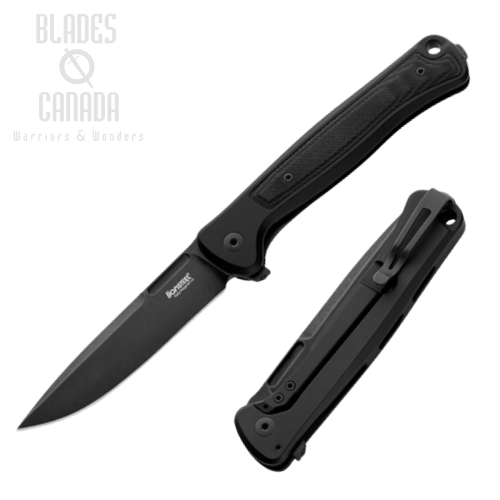 Lion Steel Skinny SK01A BB Flipper Framelock Knife, CPM MagnaCut Black, Aluminum/Micarta Black SK01A BB